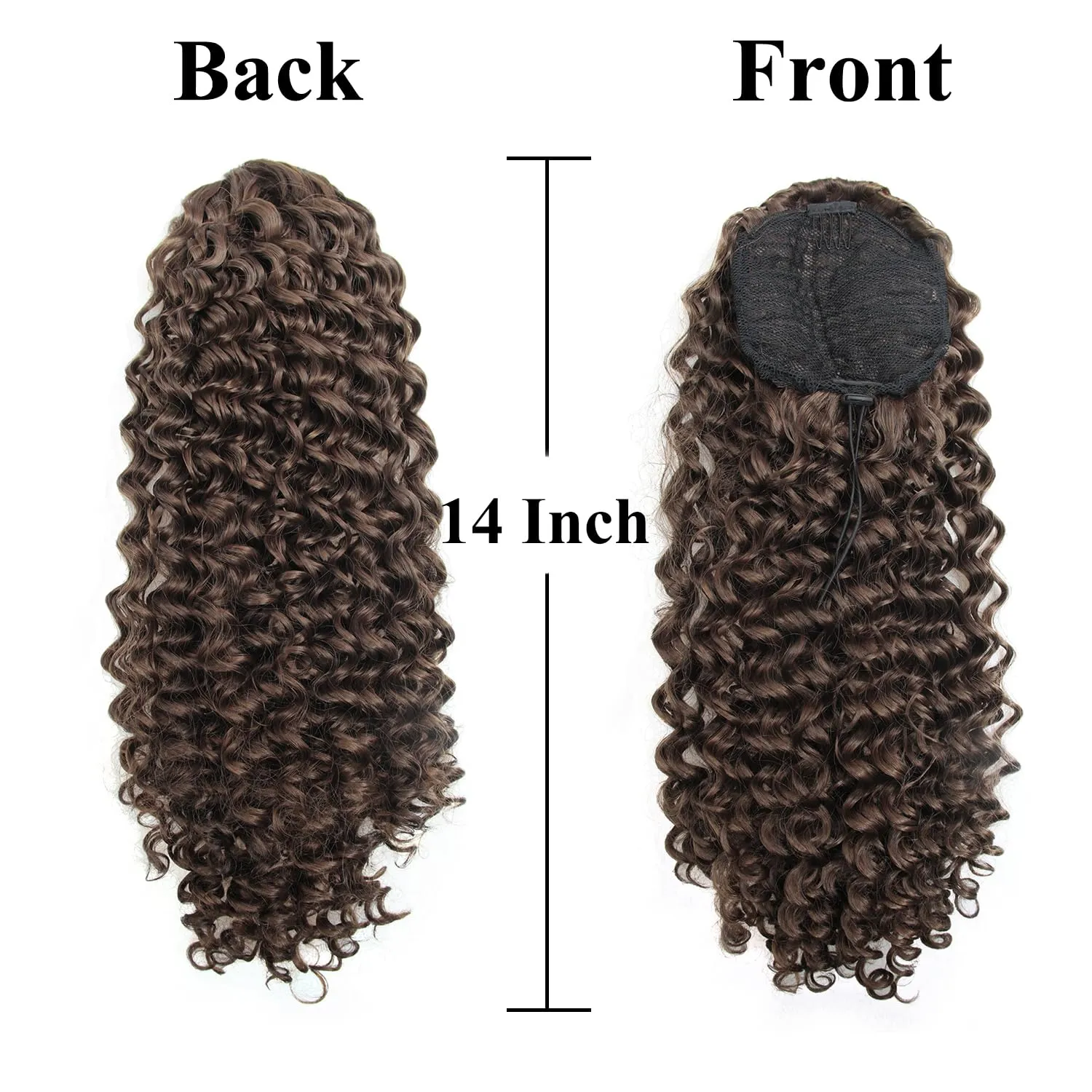 14 Inch Drawstring Ponytail Extension for Black Women, Curly Long Hair Ponytail, Natural Black Pony Tails Hair Extensions with Secure Fit for Easy Daily Wear (2/33)