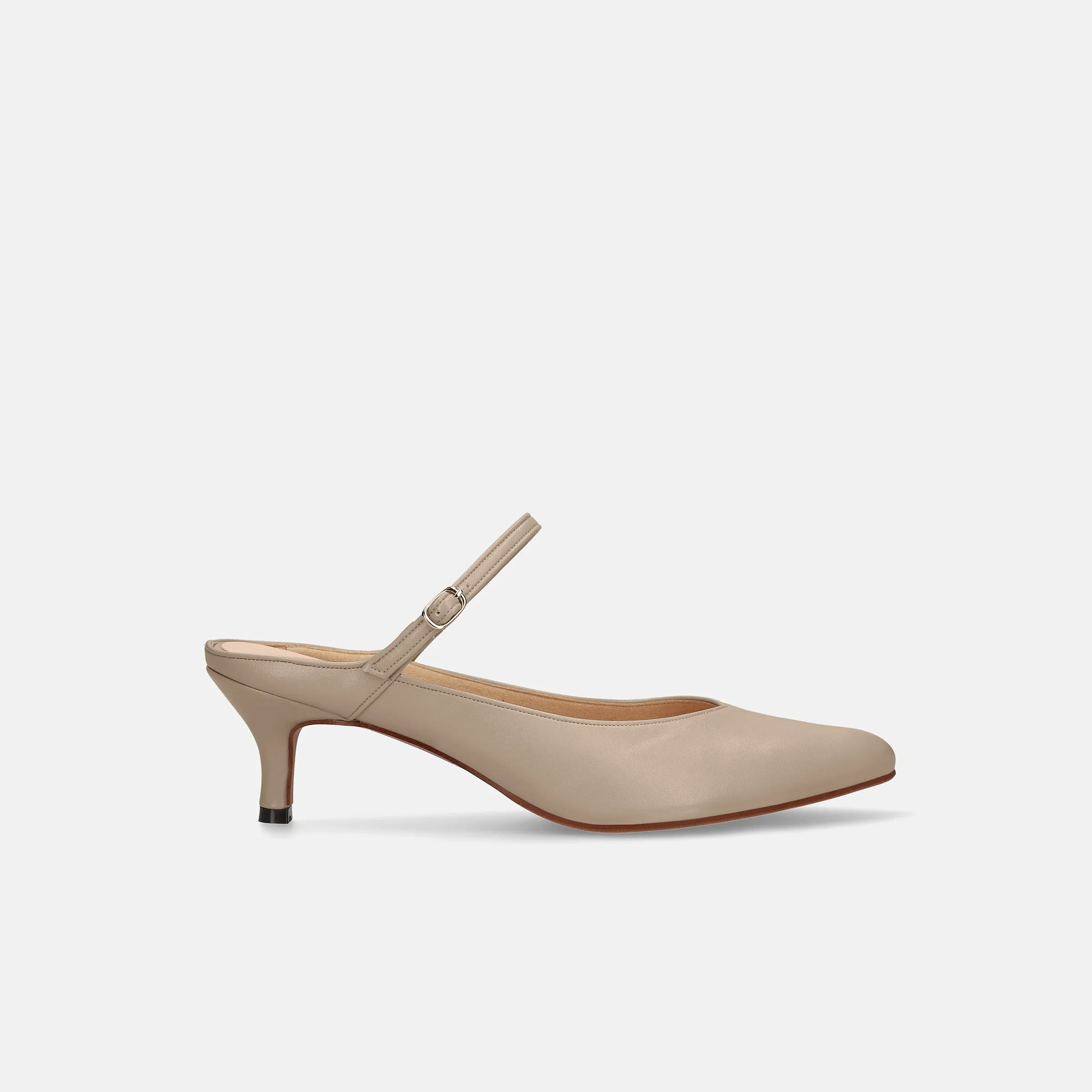 15% OFF: 2024SS: Mule-style pumps with instep straps (m55216) beige