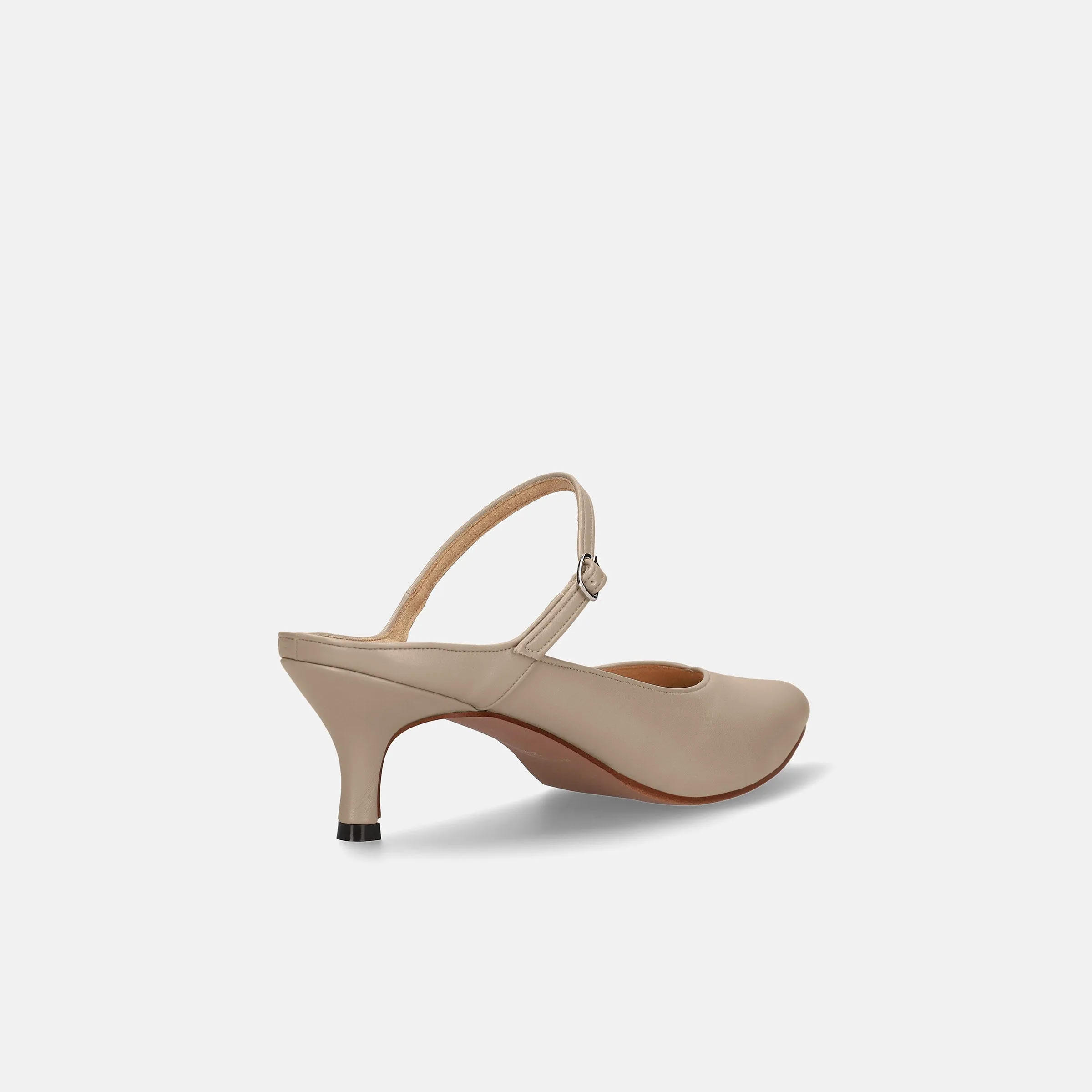 15% OFF: 2024SS: Mule-style pumps with instep straps (m55216) beige