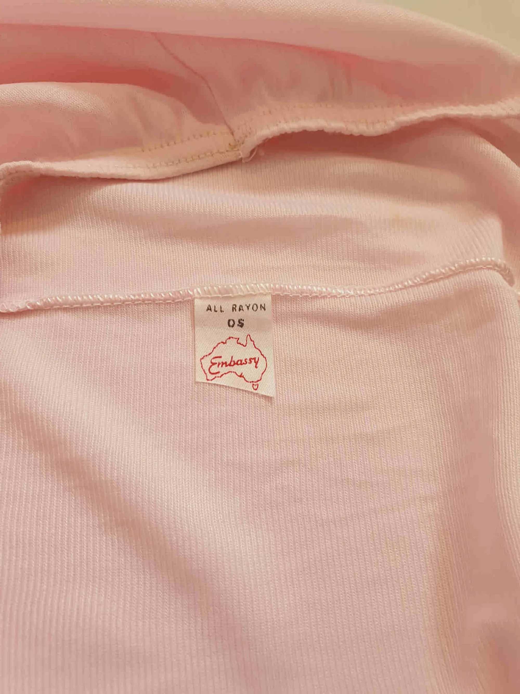 1950s-1960s Pink Half Slip With Lacy Border - M