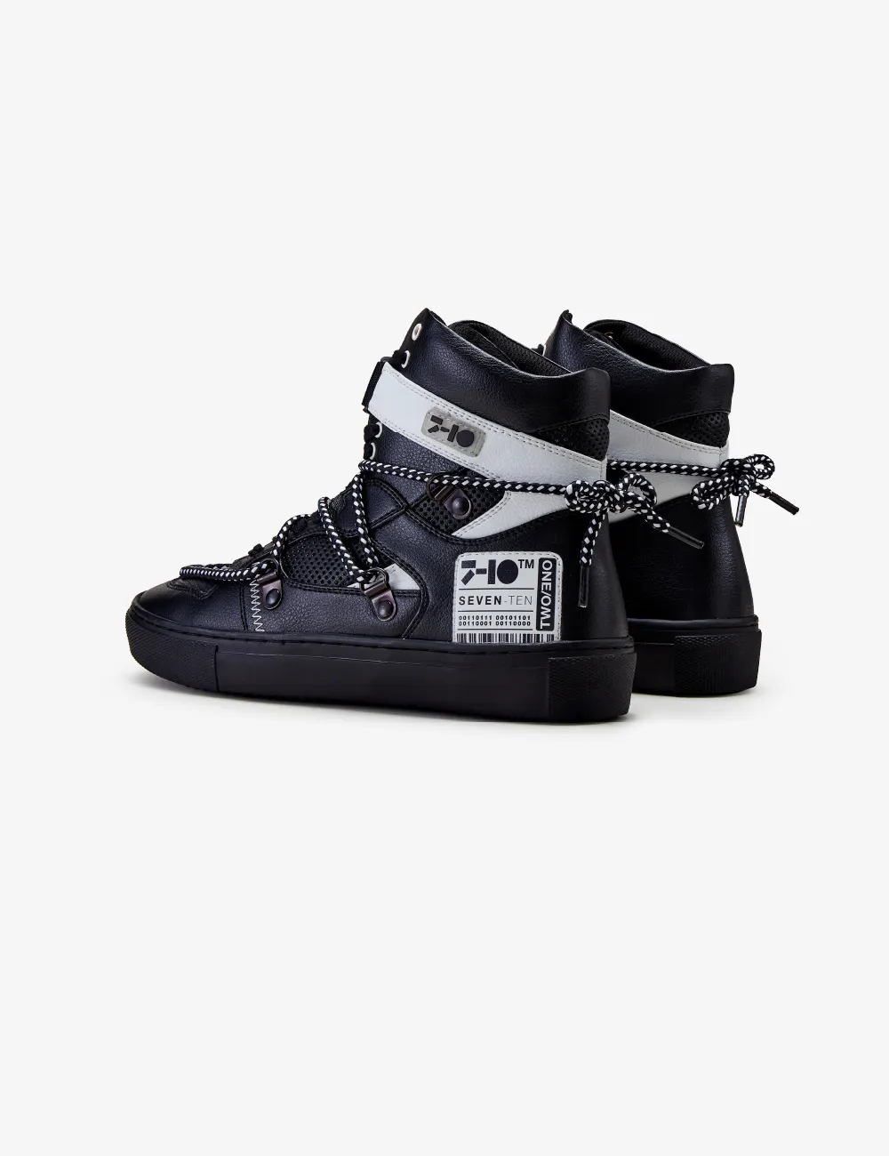 209 Black Graphic High-Top Sneaker