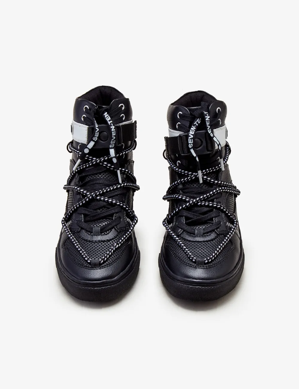 209 Black Graphic High-Top Sneaker