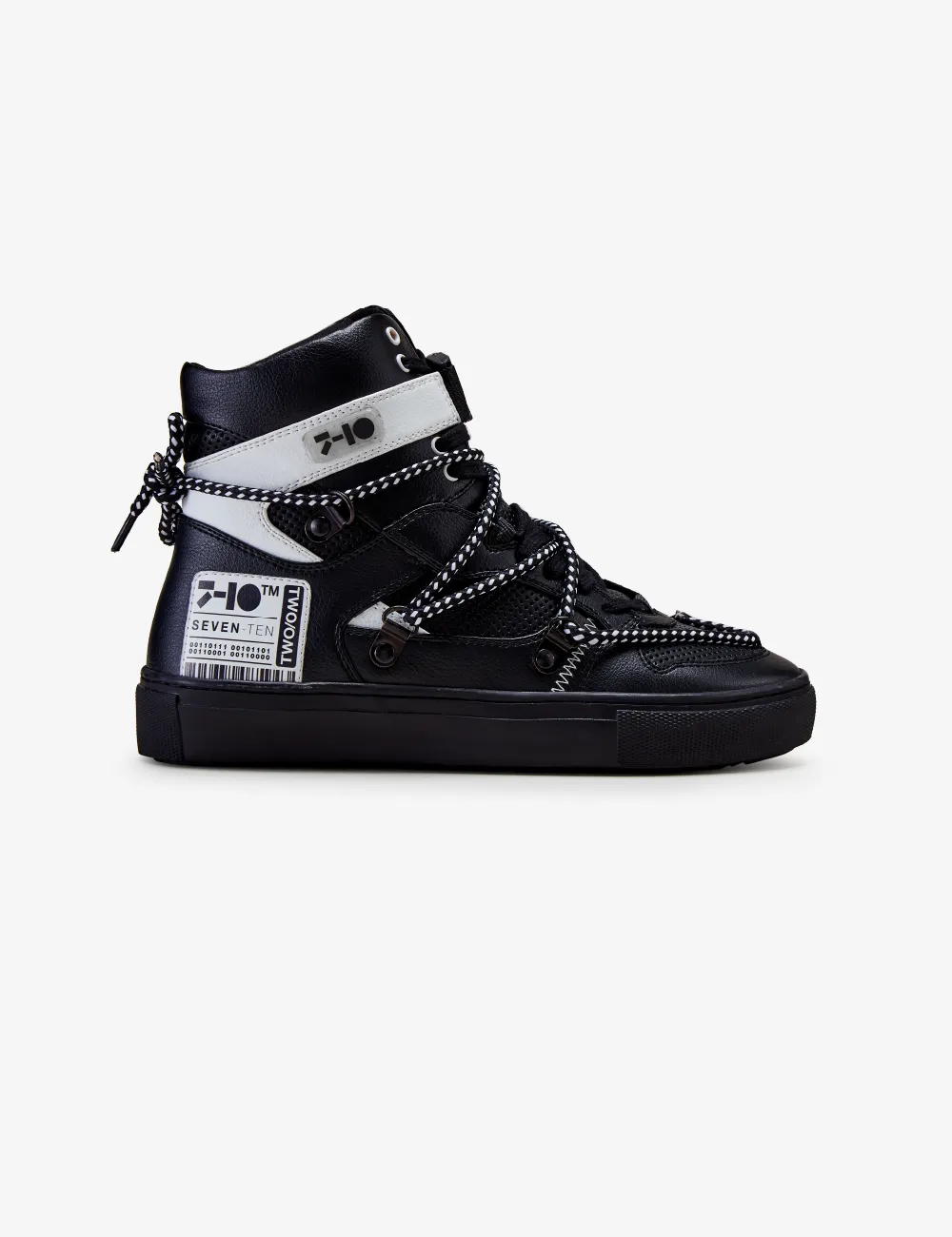 209 Black Graphic High-Top Sneaker