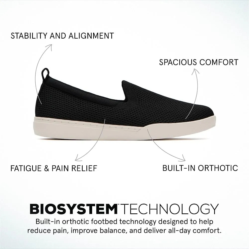 ABEO Women's Encore Knit Slip On Sneakers | Metatarsal Sneakers | Breathable Knit Slip On Sneakers | Womens Travel Sneakers | Built-in Metatarsal Pads