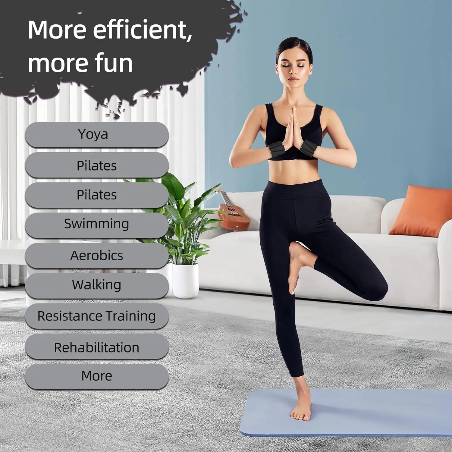 Adjustable Wearable Pilates Wrist & Ankle Weights For Women & Men | Arm & Leg Weights Silicone Wrist Bangles For Home Gym Workout, Travel, Yoga, Barre, Strength Training-Set Of 2