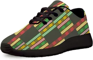 African Tribal Kente Shoes for Women Men Trail Running Casual Fashion Sneakers Slip-on Tennis Shoes