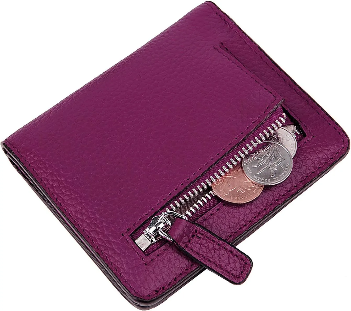AINIMOER Small Leather Wallet for Women, Ladies Credit Card Holder RFID Blocking Women's Mini Bifold Pocket Purse