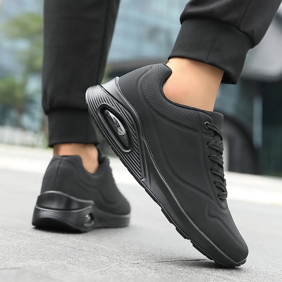 Air Cushion Running Shoes for Men-Slip On Running Shoes Non-Slip Lightweight Breathable Mesh Tennis Comfortable Sneakers.