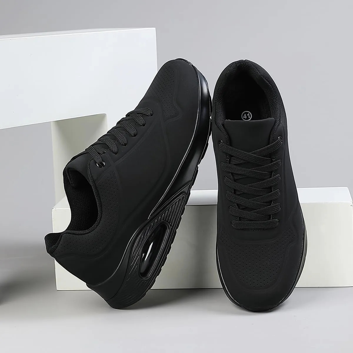 Air Cushion Running Shoes for Men-Slip On Running Shoes Non-Slip Lightweight Breathable Mesh Tennis Comfortable Sneakers.