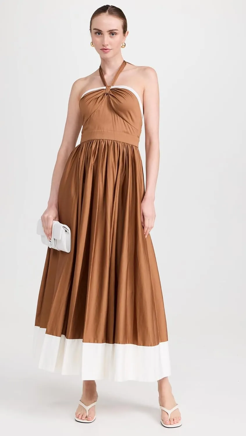 alice   olivia Women's Beatrix Sweetheart Tie Neck Dress