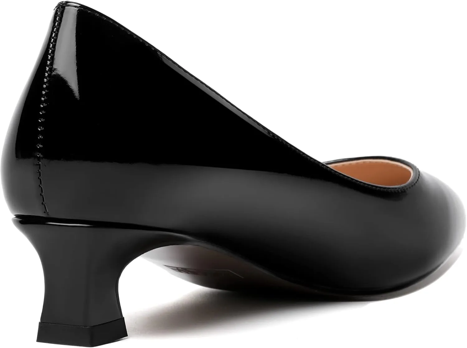 AMBELIGHT Womens Slip On Solid Casual Pointed Toe Office Suede Kitten Low Heel Pumps Shoes 1.5 Inch