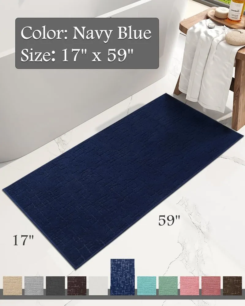 AMOAMI-Bath Mat-Super Absorbent Quick Dry Bathroom Floor Mats-Rubber Backing Washable Bath Mats for Bathroom Thin Bahtroom Rugs Fit Under Door-Bath Rug for in Fornt of Sink,Bathtub,Shower Room