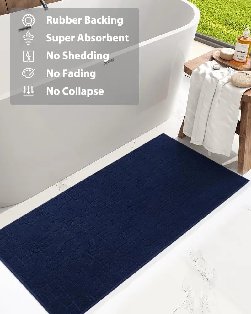 AMOAMI-Bath Mat-Super Absorbent Quick Dry Bathroom Floor Mats-Rubber Backing Washable Bath Mats for Bathroom Thin Bahtroom Rugs Fit Under Door-Bath Rug for in Fornt of Sink,Bathtub,Shower Room