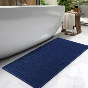 AMOAMI-Bath Mat-Super Absorbent Quick Dry Bathroom Floor Mats-Rubber Backing Washable Bath Mats for Bathroom Thin Bahtroom Rugs Fit Under Door-Bath Rug for in Fornt of Sink,Bathtub,Shower Room
