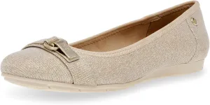 Anne Klein Women’s Able Comfortable Ballet Flat, Platinum, 8 M US