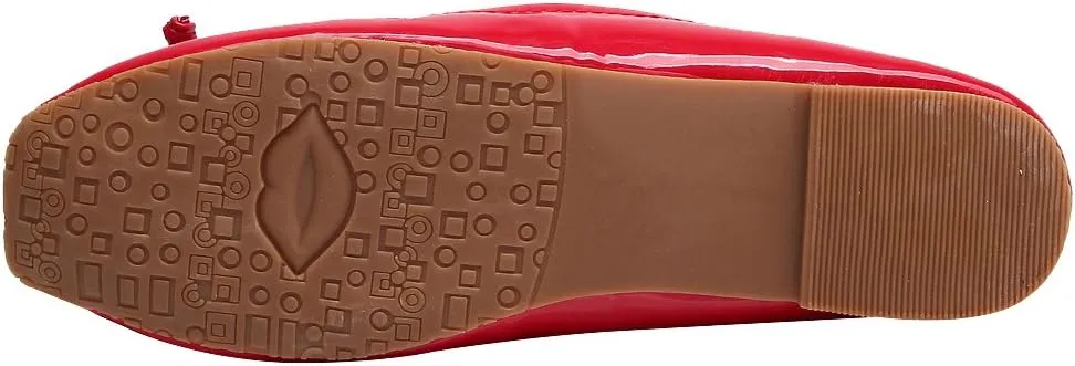 ANUFER Women Lovely Bow Tie Ballerinas Comfy Square Toe Ballet Flats Slippers Pumps Dolly Shoes