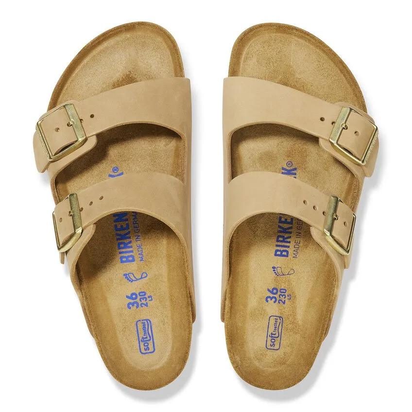 Arizona Soft Footbed Nubuck Leather Sandal - Sandcastle