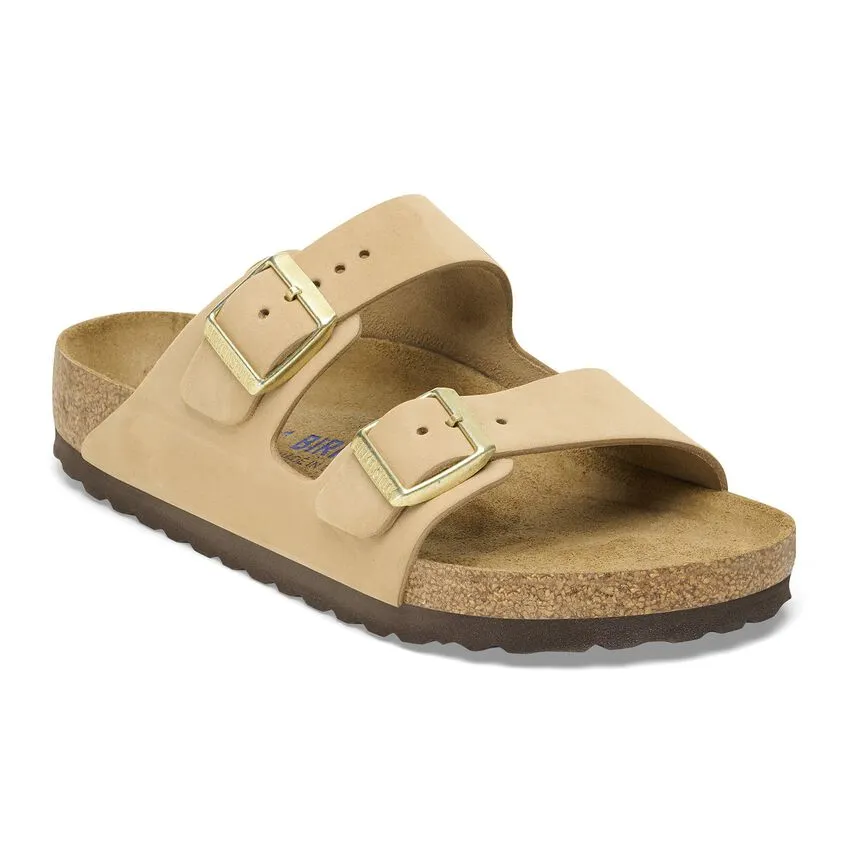 Arizona Soft Footbed Nubuck Leather Sandal - Sandcastle