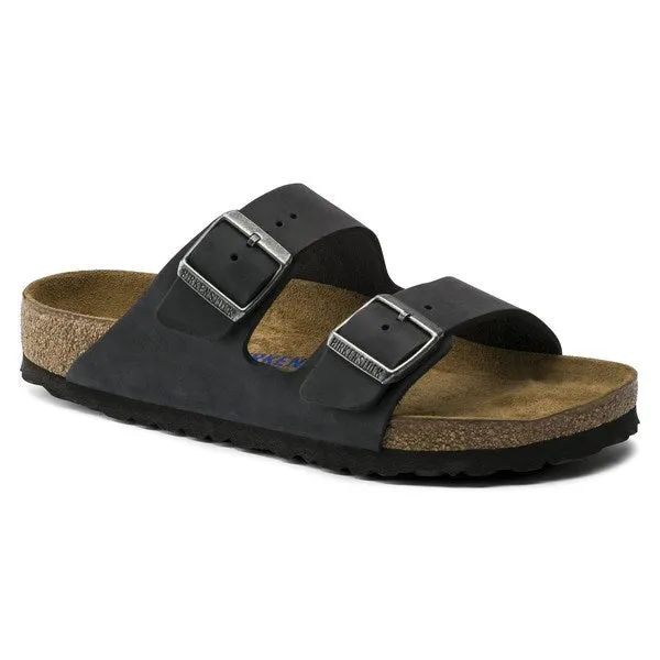 Arizona Soft Footbed Oiled Leather Narrow - Black