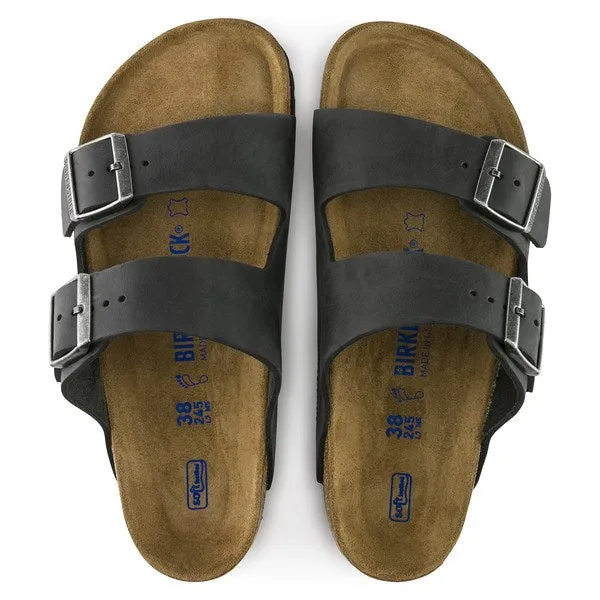 Arizona Soft Footbed Oiled Leather Narrow - Black