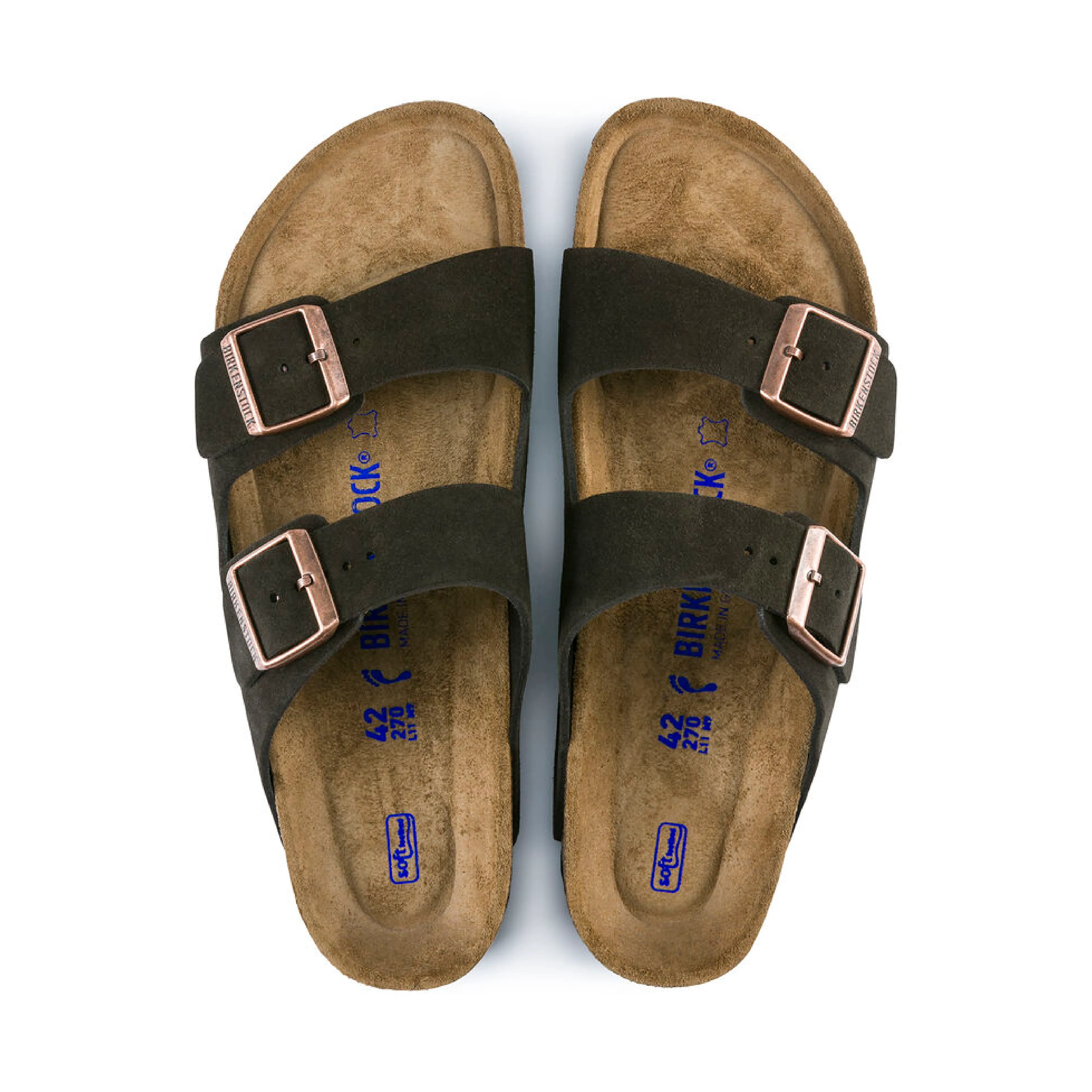 Arizona Soft Footbed Suede Sandaler, Mocha