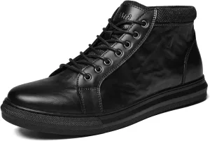 Arkbird Mens Leather Sneaker Fashion Classic Casual Chukka Ankle Boots for Men