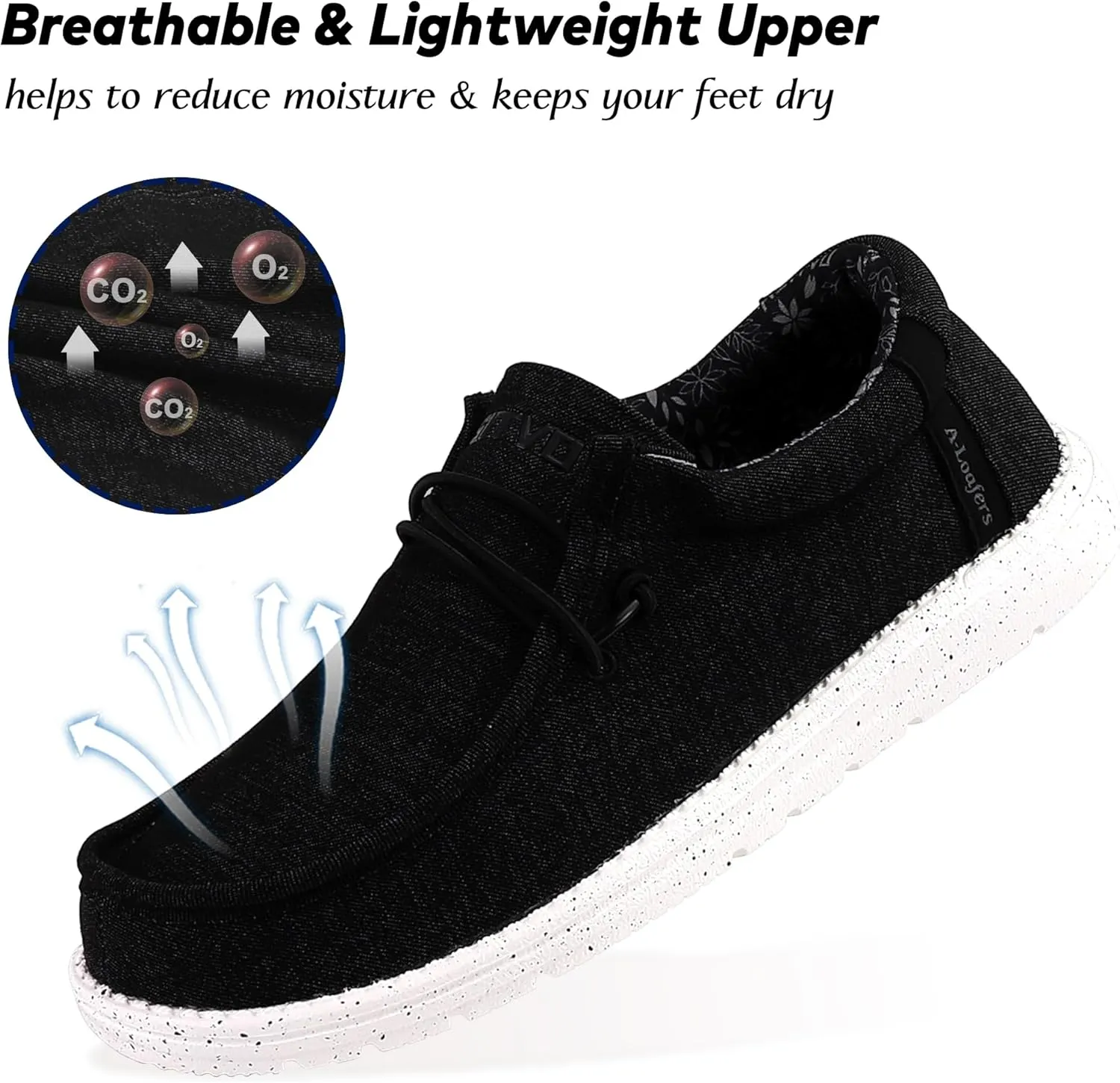 ASITVO Men's Wide Loafers & Slip-ons|Big Size Casual Slip on Walking Shoes|Width Toe Box