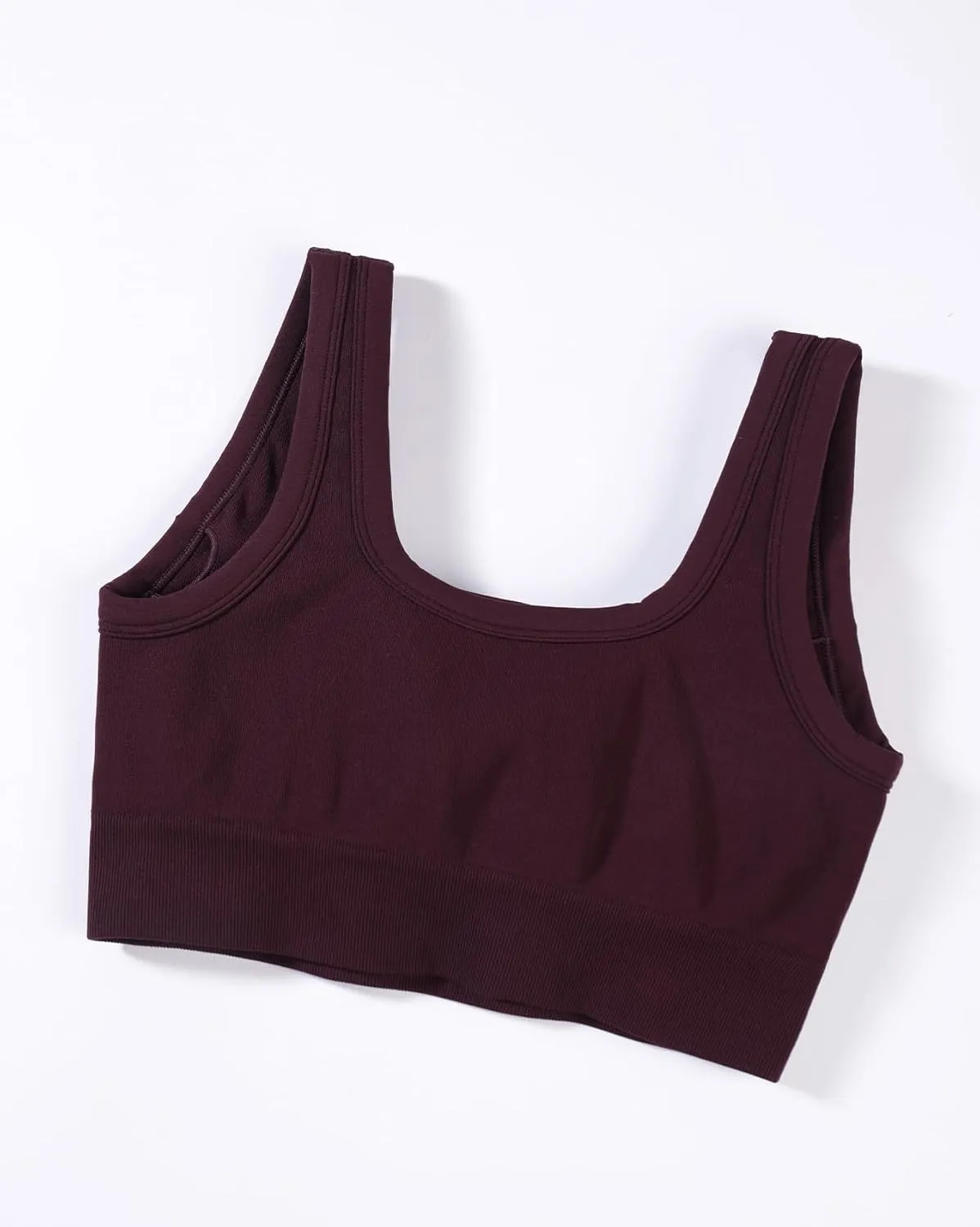AUROLA Power Sports Bras for Women - Push Up Workout Bra Square Neck Yoga Bra Padded Low Impact Gym Bra Crop Top