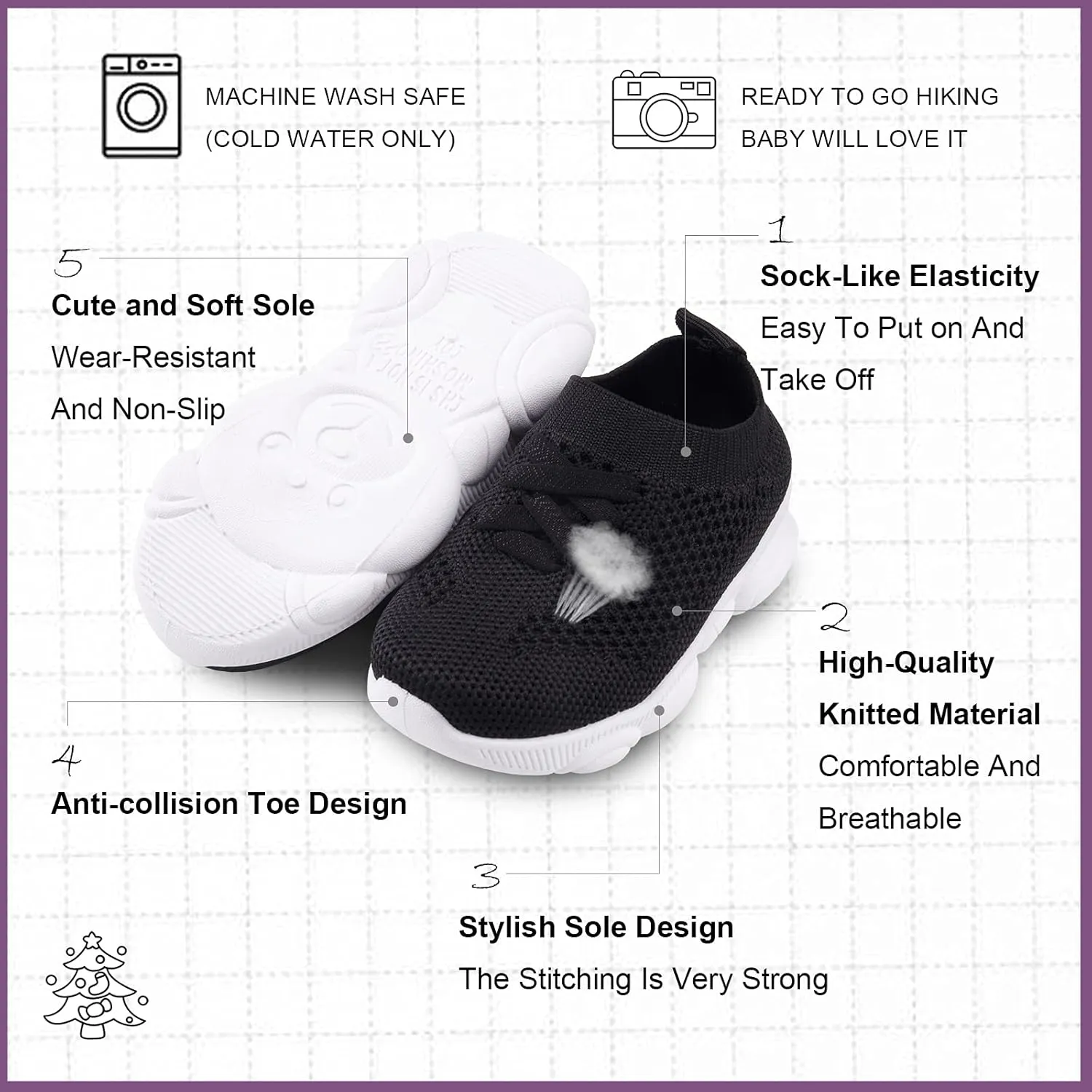 Baby Boy Girl First Walking Shoes Toddler Infant Mesh Sneakers Breathable Lightweight Non-slip Rubber Sole Summer