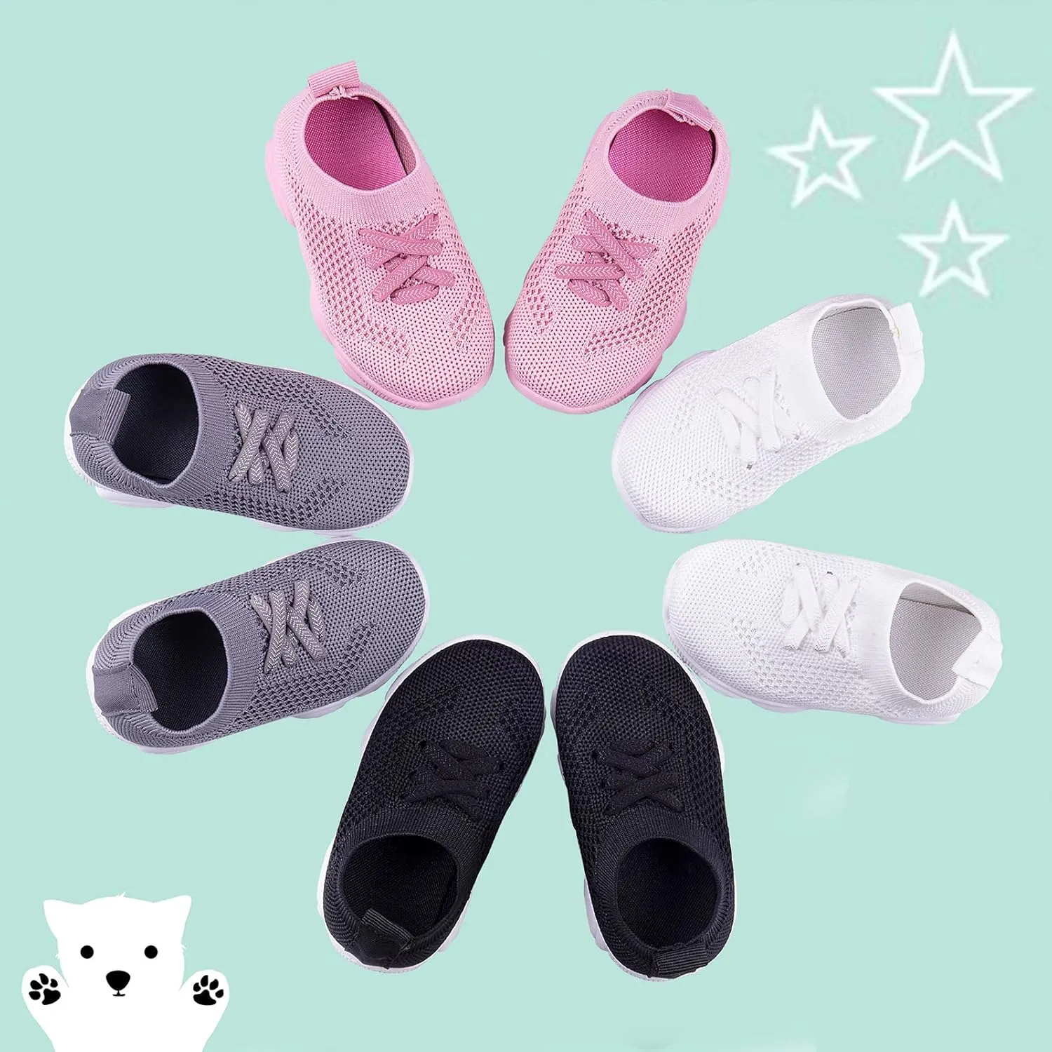 Baby Boy Girl First Walking Shoes Toddler Infant Mesh Sneakers Breathable Lightweight Non-slip Rubber Sole Summer