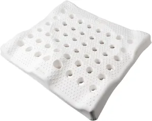 BackJoy Ergo-Tech 3” Seat Cushion, Durable EVA Foam, Slip-Resistant, Breathable, Waterproof, Improves Posture, Comes with Removable Zipper Cover, Size Small (18"x16")