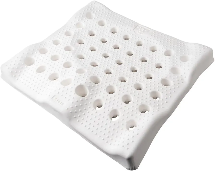 BackJoy Ergo-Tech 3” Seat Cushion, Durable EVA Foam, Slip-Resistant, Breathable, Waterproof, Improves Posture, Comes with Removable Zipper Cover, Size Small (18"x16")