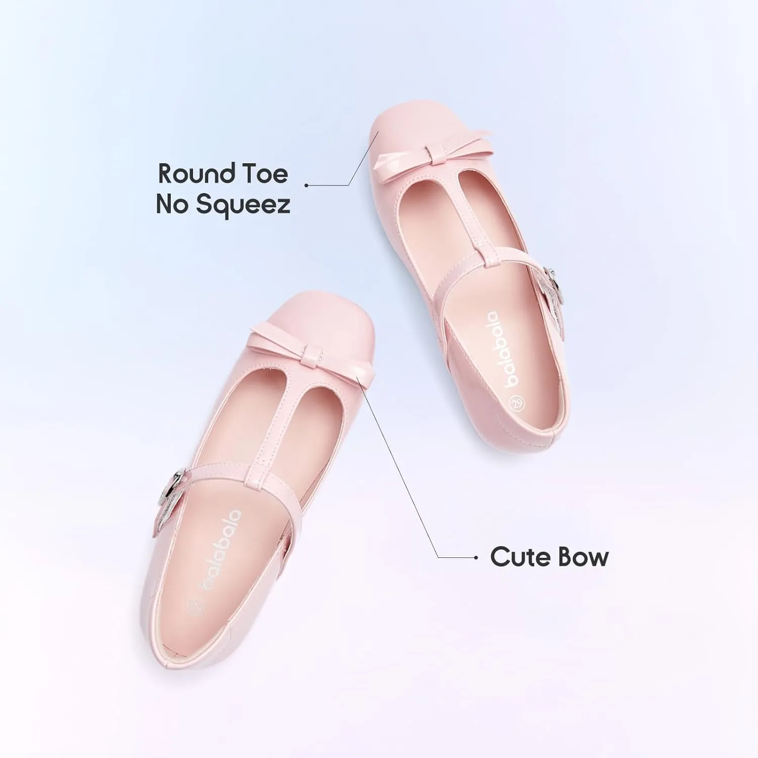 Balabala Toddler Girls Mary Jane Flats Ballet Shoes,Little Girl Princess Dress Shoes for School, Party and Wedding