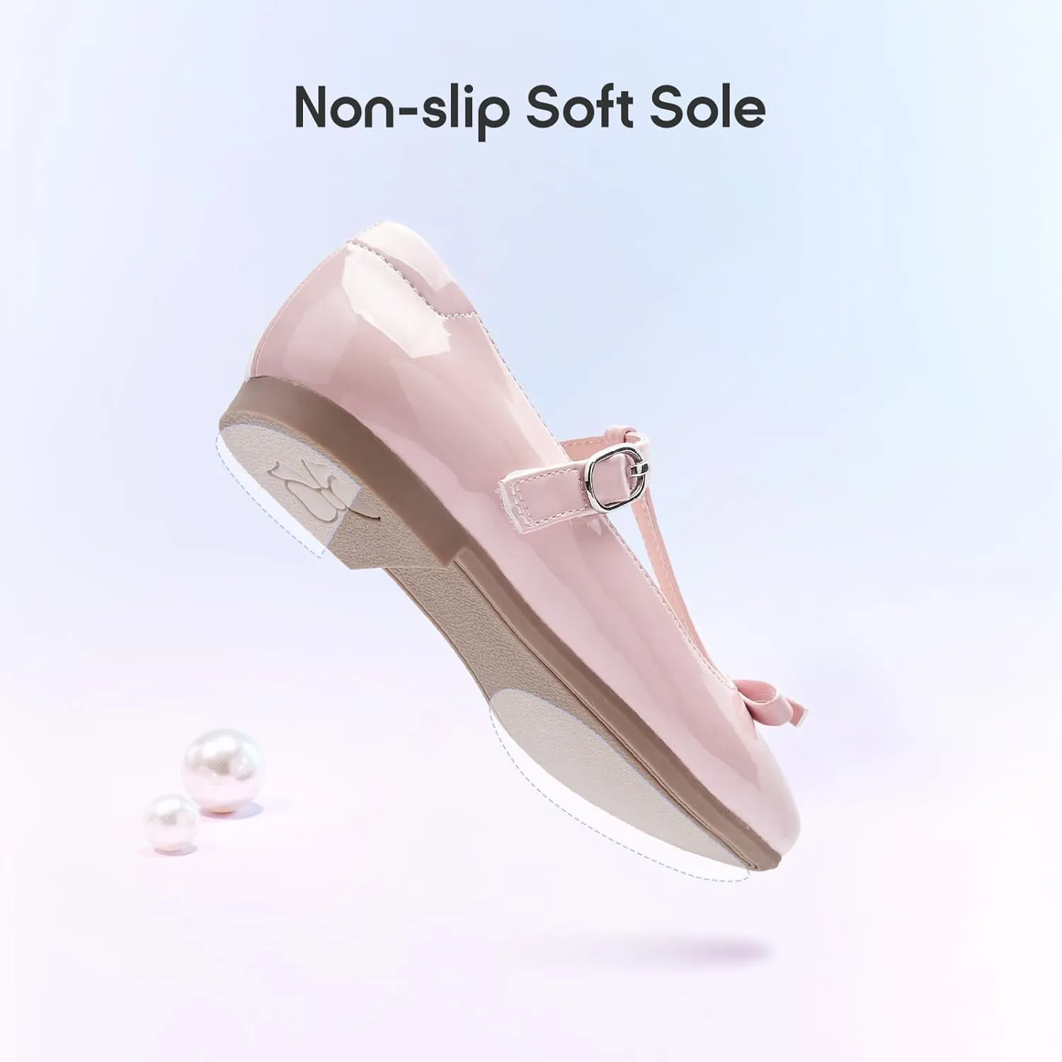 Balabala Toddler Girls Mary Jane Flats Ballet Shoes,Little Girl Princess Dress Shoes for School, Party and Wedding