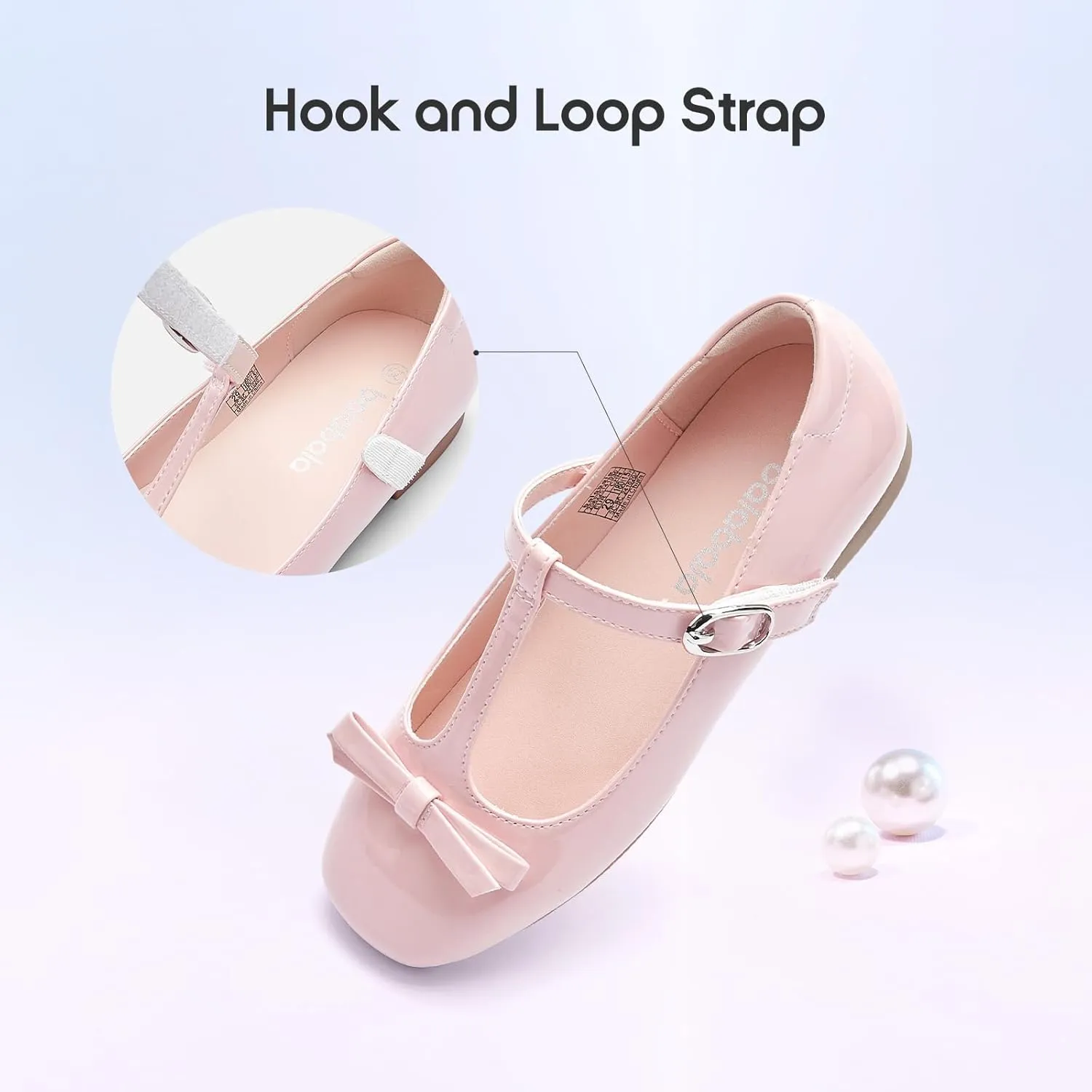 Balabala Toddler Girls Mary Jane Flats Ballet Shoes,Little Girl Princess Dress Shoes for School, Party and Wedding