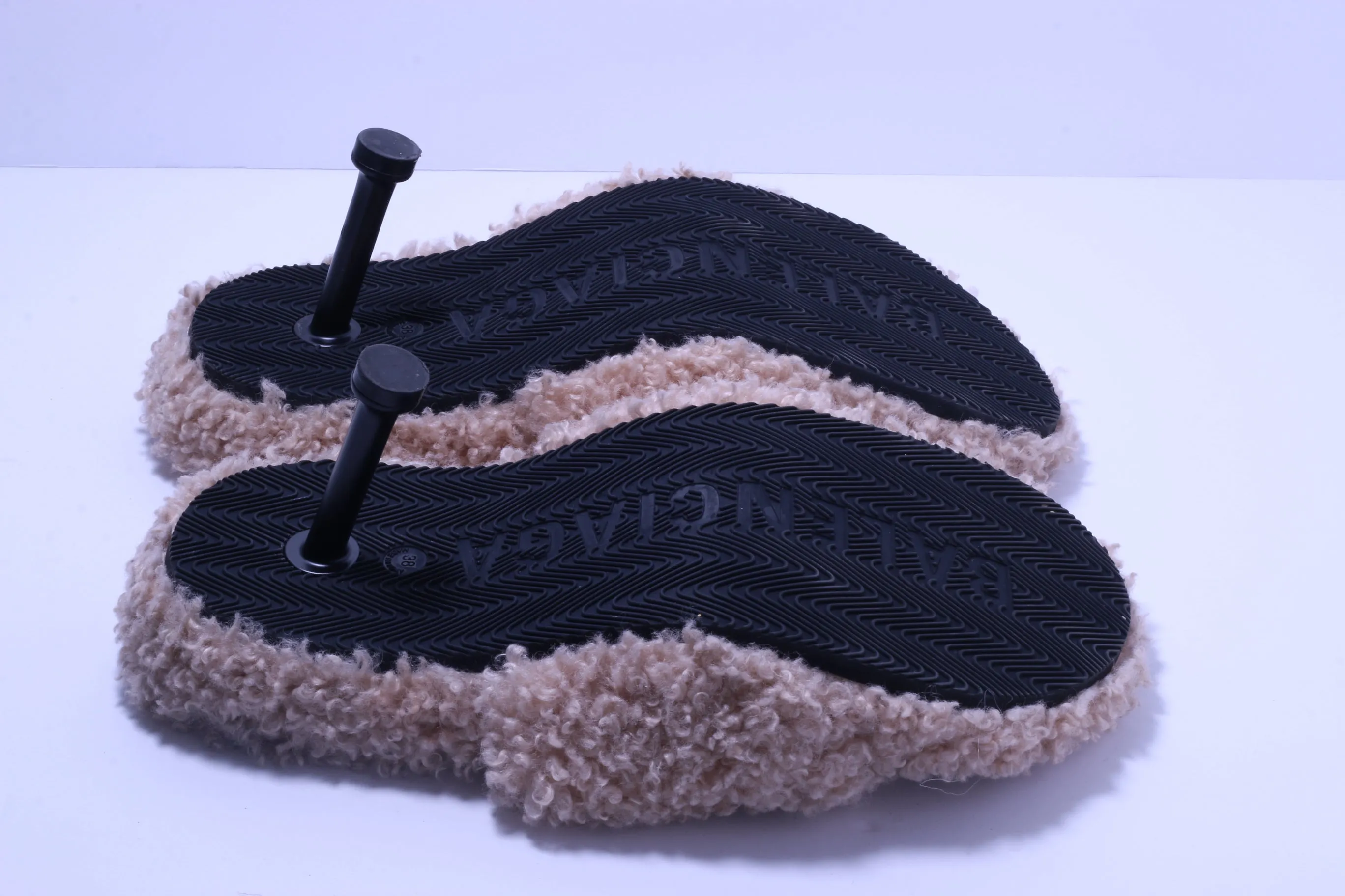 Balenciaga Fuzzy Mule - Tan 38