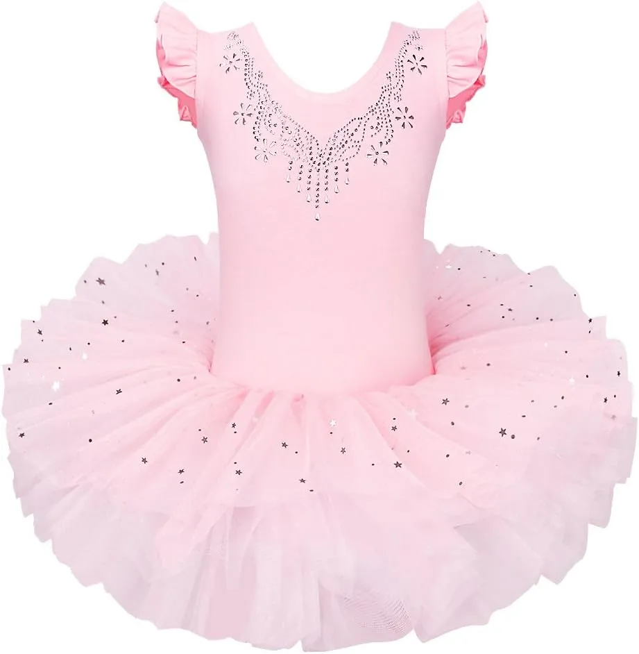 BAOHULU Ballet Leotards for Girls Full Skirted Dance Tutu Dress Party Costumes