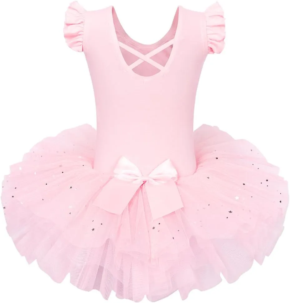BAOHULU Ballet Leotards for Girls Full Skirted Dance Tutu Dress Party Costumes