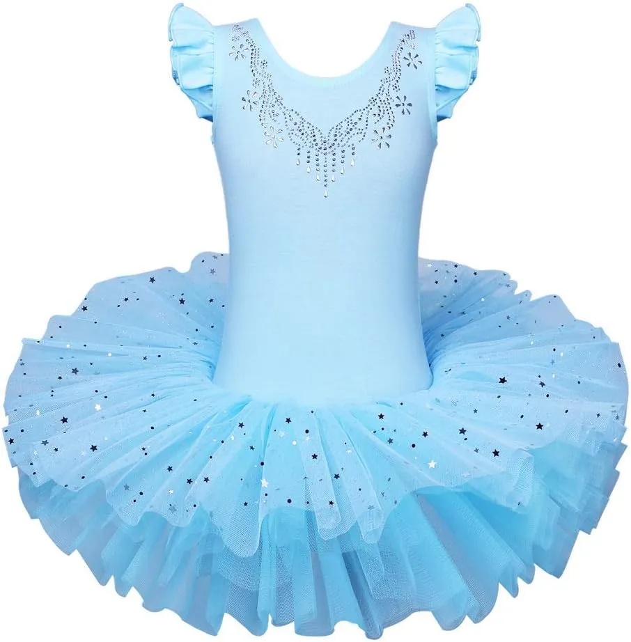 BAOHULU Ballet Leotards for Girls Full Skirted Dance Tutu Dress Party Costumes