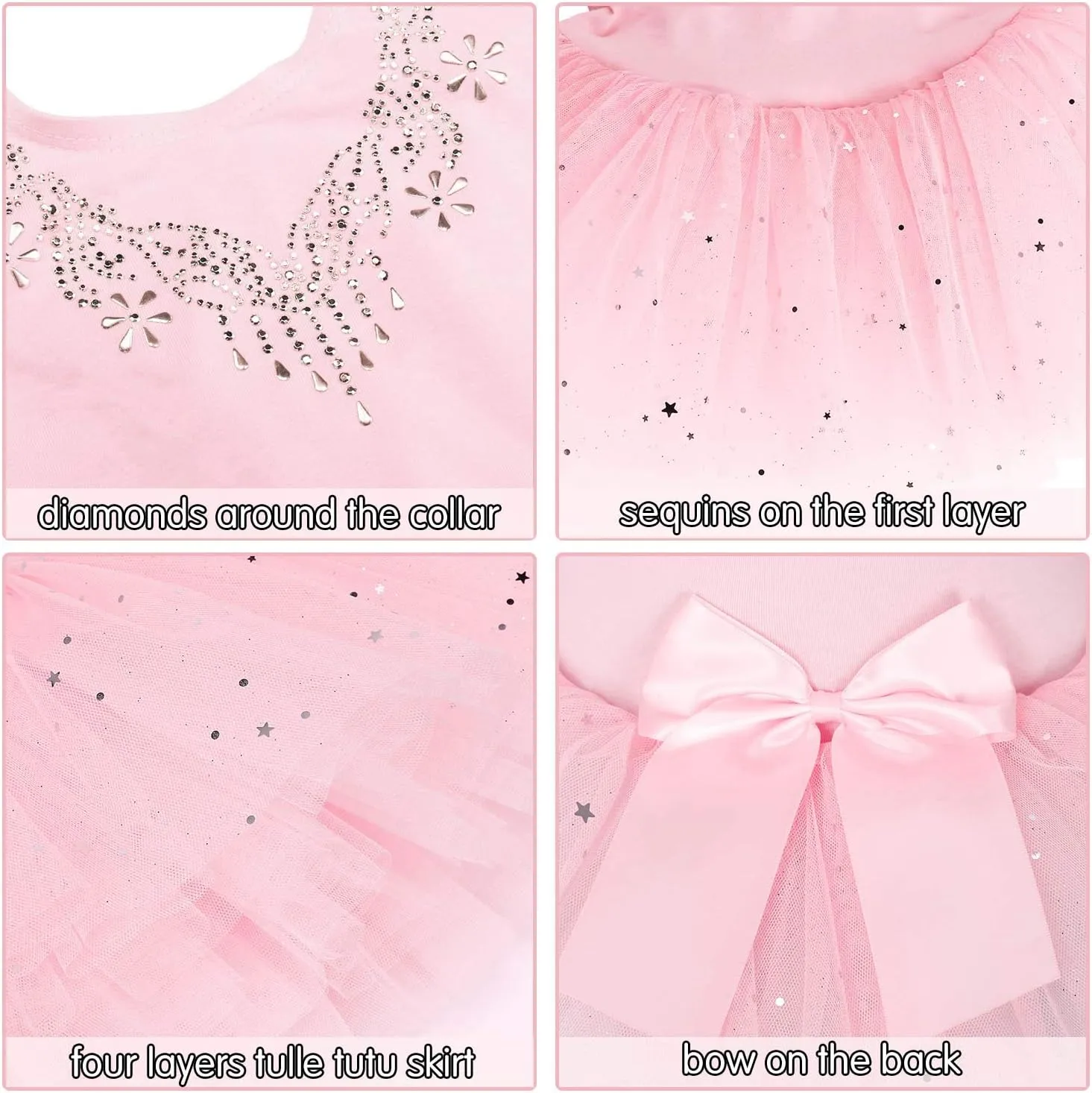BAOHULU Ballet Leotards for Girls Full Skirted Dance Tutu Dress Party Costumes