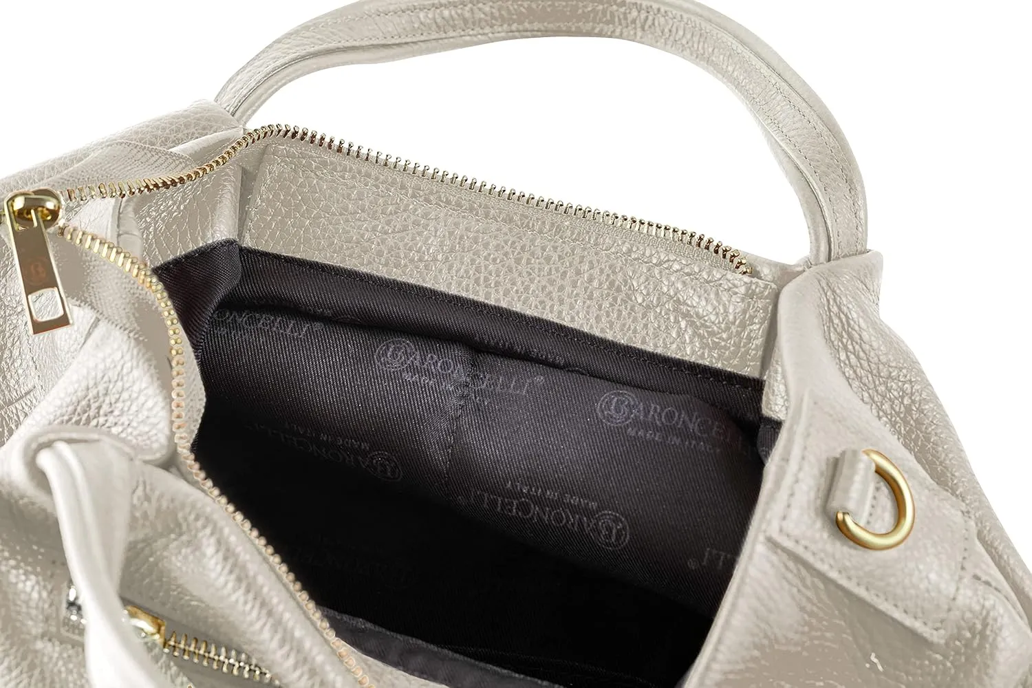 Baroncelli Italian Leather Purse for Women Genuine Soft Leather Medium Size Shoulder Crossbody Bag Made in Italy