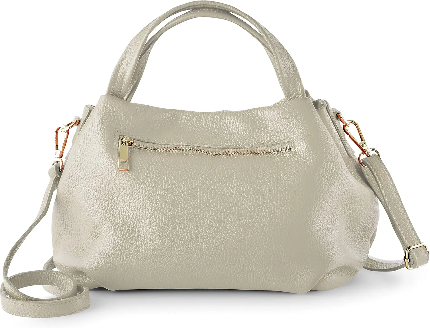 Baroncelli Italian Leather Purse for Women Genuine Soft Leather Medium Size Shoulder Crossbody Bag Made in Italy