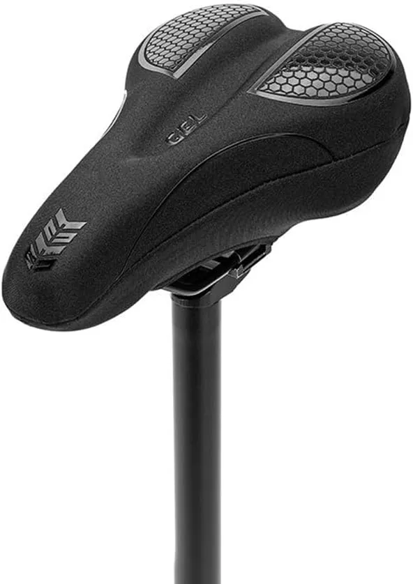 Bike Seat Cushion，with Waterproof Bicycle Seat Cover, Soft Comfy for Narrow Bike Seat, Shock Absorbing, Bike Cushion Fit for Stationary, Exercise, BMX, MTB & RoadBikes