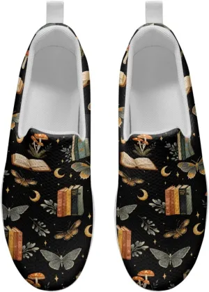 Binienty Women's Slip-On Platform Loafers Breathable Mesh Walking Sneakers Rocking Bottom Footwear