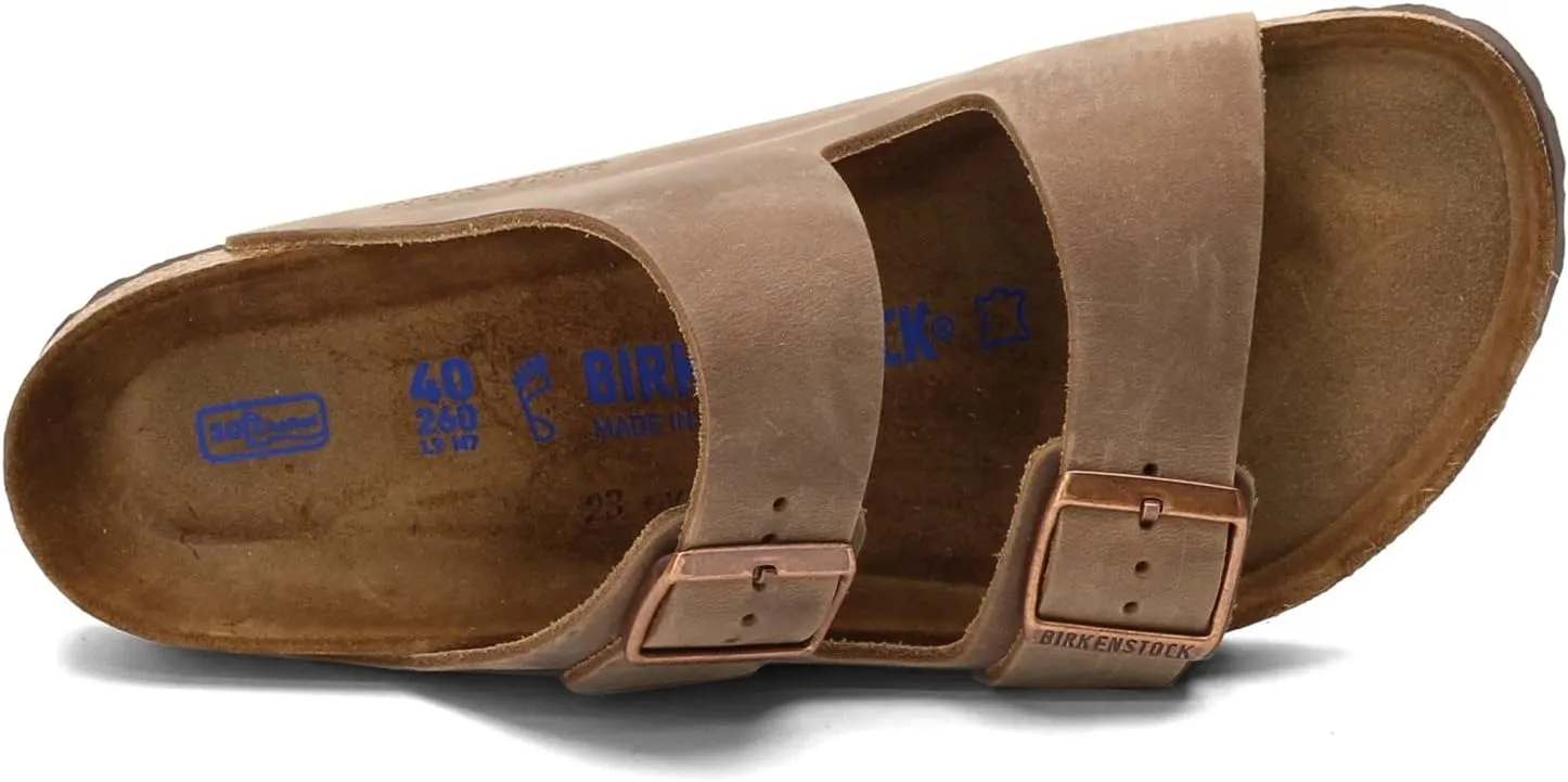 Birkenstock Unisex-Adult Soft Footbed Arizona SFB Iron Oil Lt