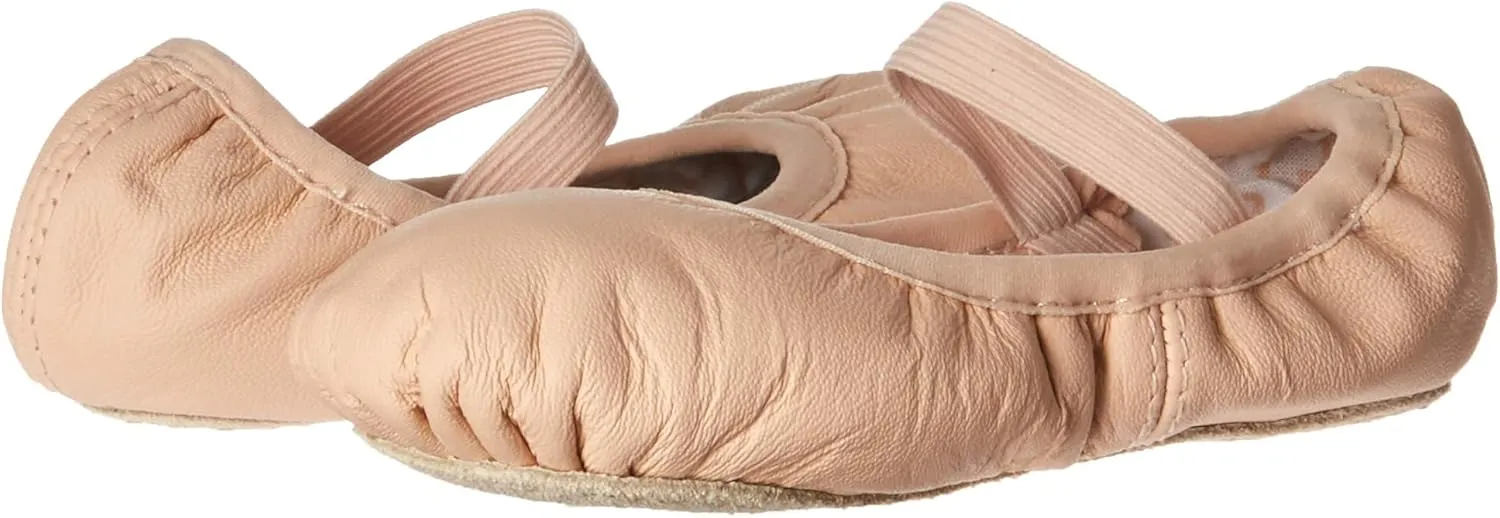 Bloch Bloch Belle Child Ballet Shoes, Toddler Girls Dance Shoes, High Durability, Soft Leather Upper, Flexible Suede Outsole, Pre-Sewn Elastic, Heart Printed Sock-Liner, Ballet Shoe