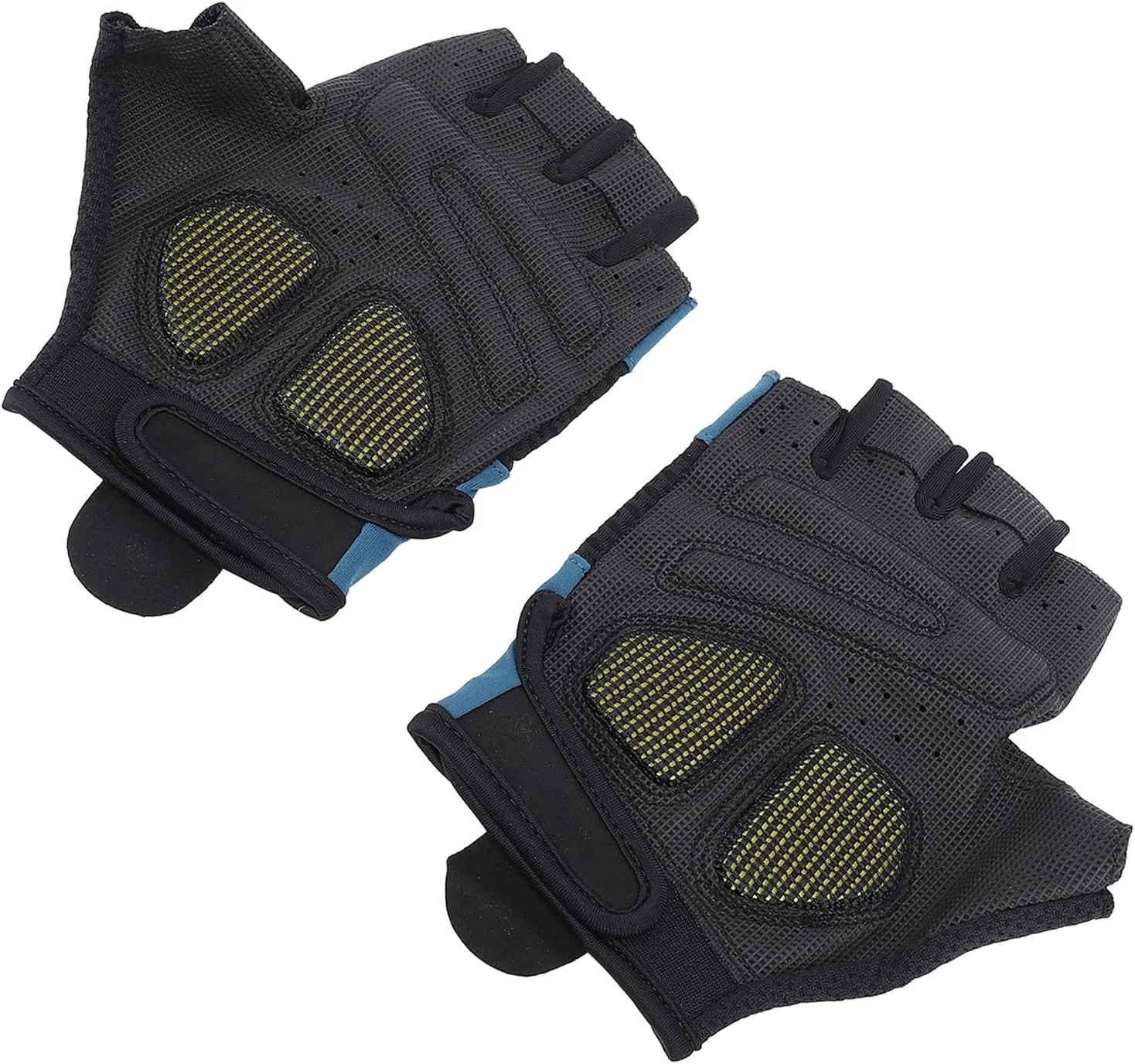 Blue Half Finger Cycling Gloves, Slip and Shock Absorbing, Breathable Biking Gloves for Men and Women, Ideal for Road Riding