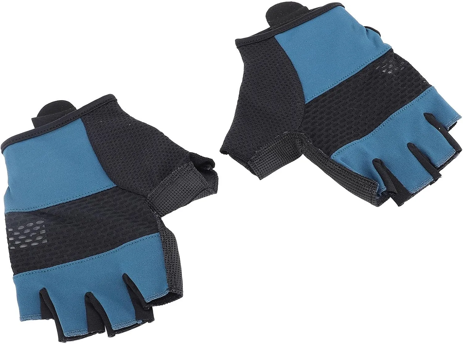 Blue Half Finger Cycling Gloves, Slip and Shock Absorbing, Breathable Biking Gloves for Men and Women, Ideal for Road Riding