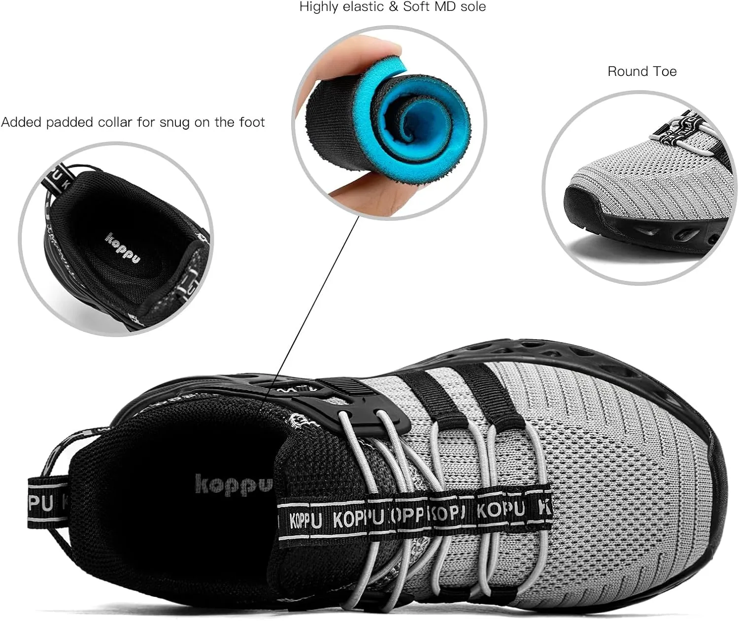 Boys Tennis Shoes Girls Kids Slip on Sneakers Lightweight Running Shoes for Athletic Walking