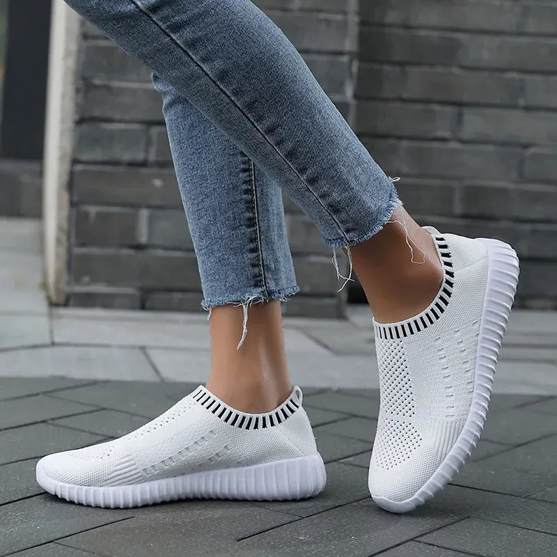 Breathable Mesh Slip-On Fashion Sneakers for Women